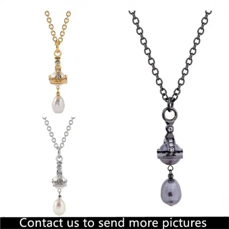 

Baroque Pearl Saturn Necklace Stereo Planet Sweater Chain Chain Chain Senior Feeling Sweet Wind