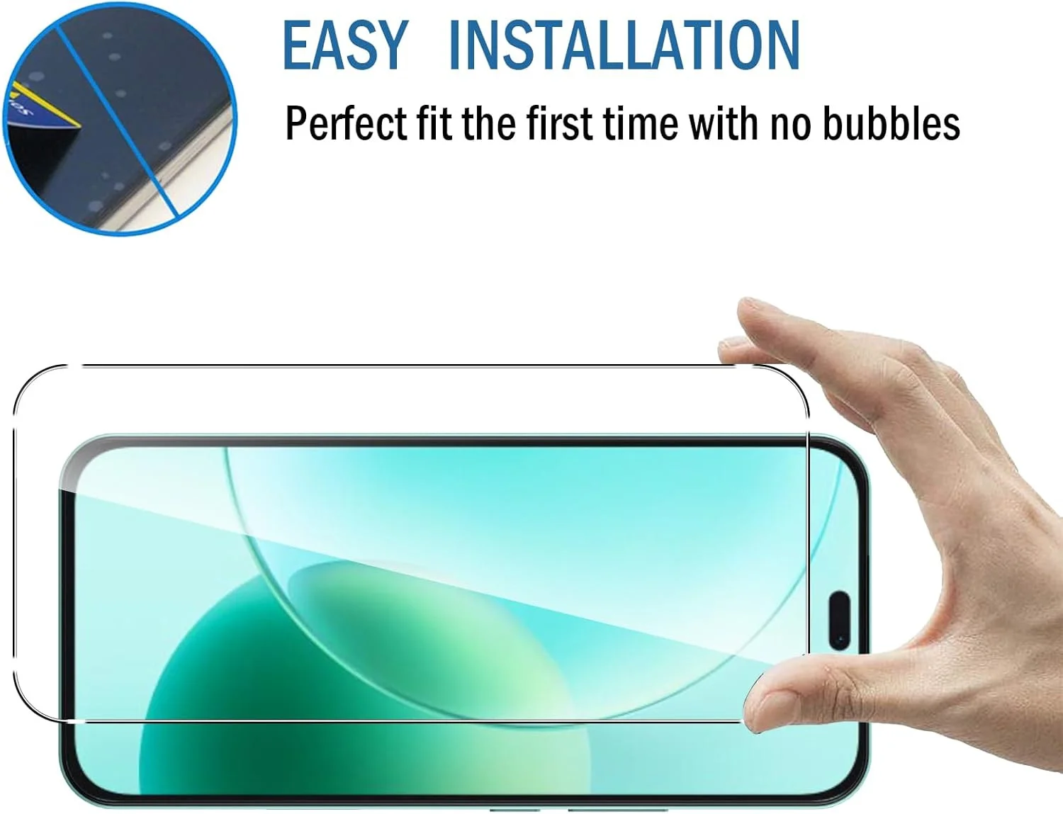 Tempered Glass Screen Protector, Scratch Resistant & Bubble-Free, 9H Hardness