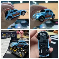 1;64 Desktop Drift Remote Control Small Remote Control Car Toy Wireless Mini Retro Simulation Beetle Alloy Model Boy Toy Car 1