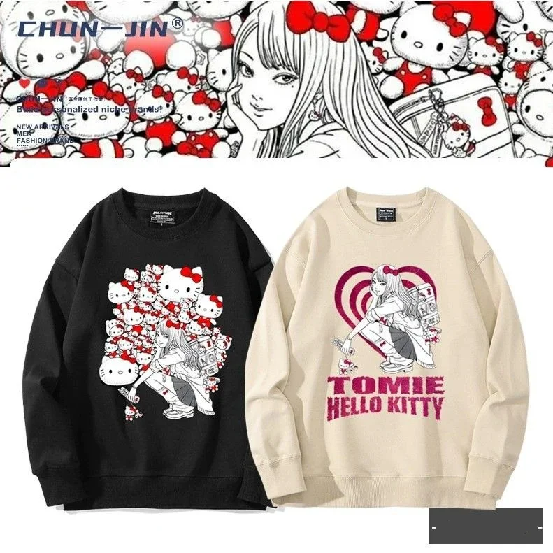 Tomie-Hello-Kitty-Junji-Ito-Sweatshirt-with-Cute-Pattern-Print-Retro ...
