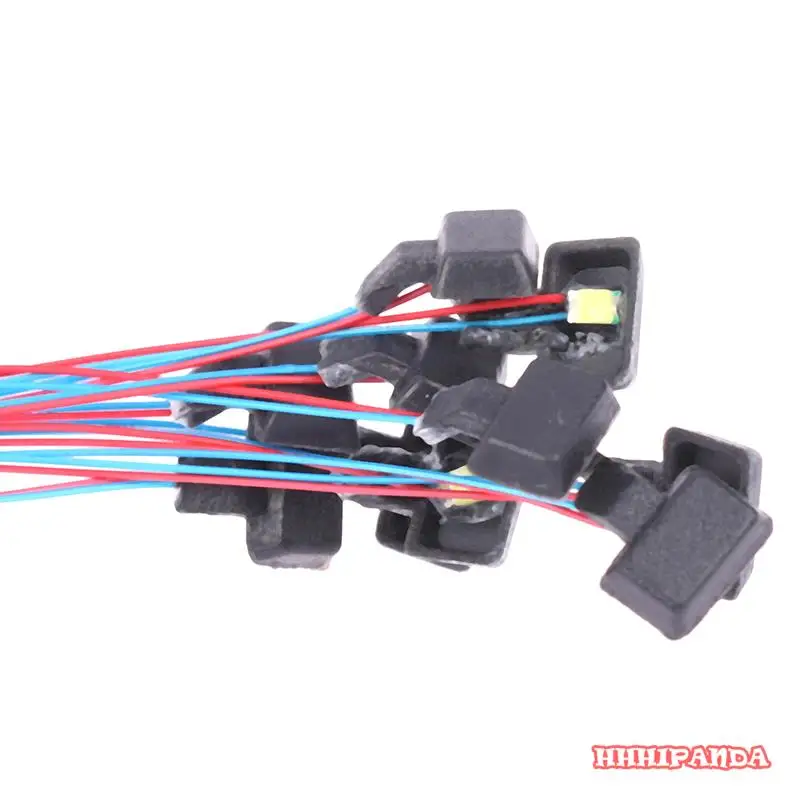 미니어처 LED 조명 풍경 시뮬레이션 야외 빌보드 모델 DIY 램프, 10 개, 1/87 체중계, 3V