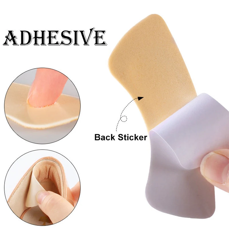 3 Pairs Heel Insoles Pads Patch Pain Relief Anti-wear Cushion Feet Care Heel Protector Adhesive Back Sticker Shoes Insert Insole