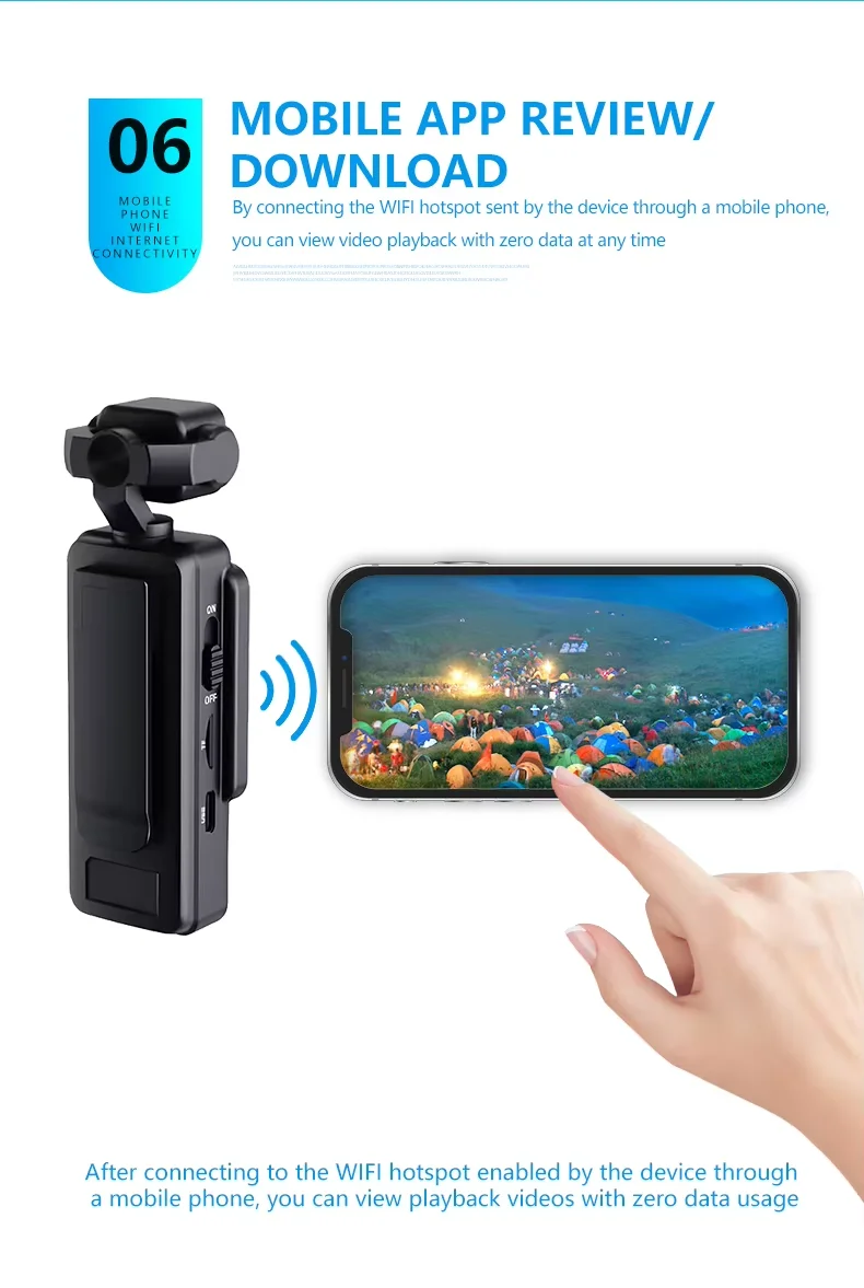 Action camera 1080p wifi sport camcorder voor travel vlogging_voghion.com