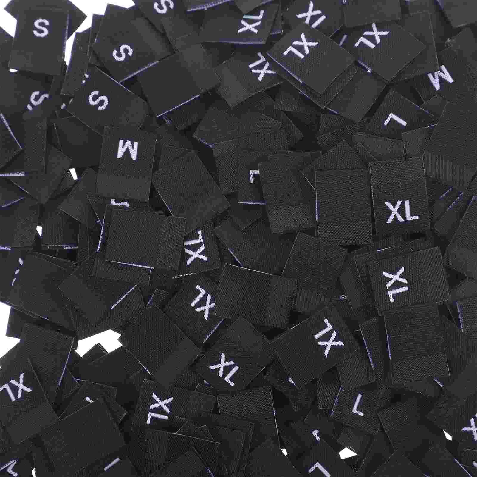 

"Ultnice Custom Size Labels for Sewing Clothes - 500Pcs Black Shirt Sizes XS-XL"