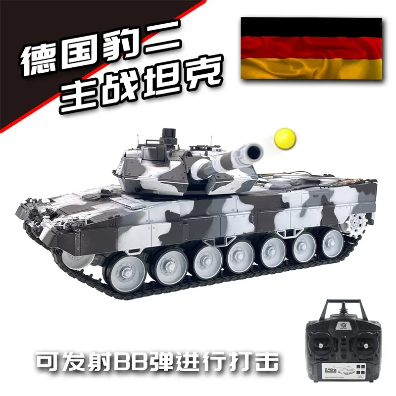 

2024 Rc 1:16 German 3889 Leopard Tank German Leopard 2a6 Heavy Remote Control Tank Smoke Toy Rc Model Large Combat Vehicle Gift