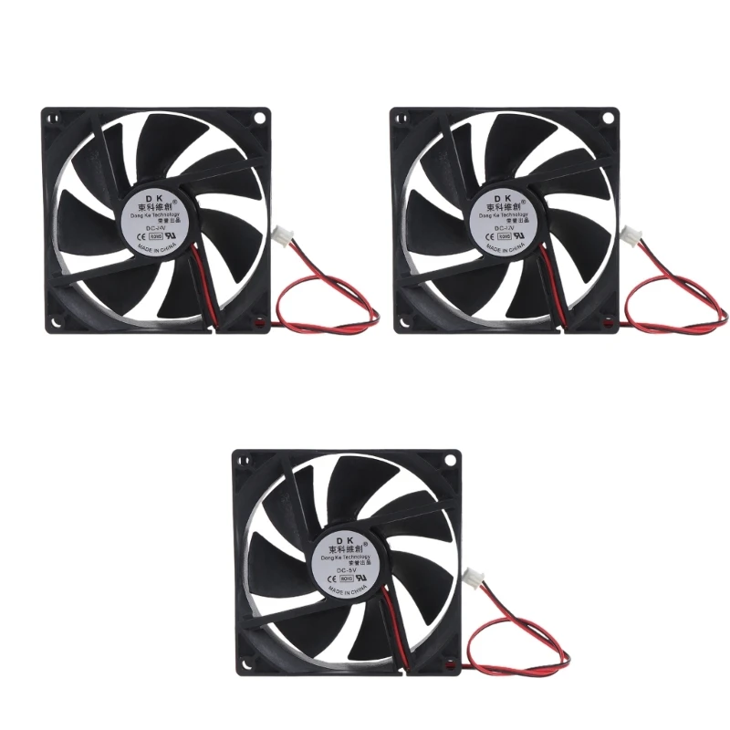 

90mm Cooling Fan 12V 24V 5V 90x90x25mm XH2.54 2P Dual Ball Bearing 3016R Cooler T5EE