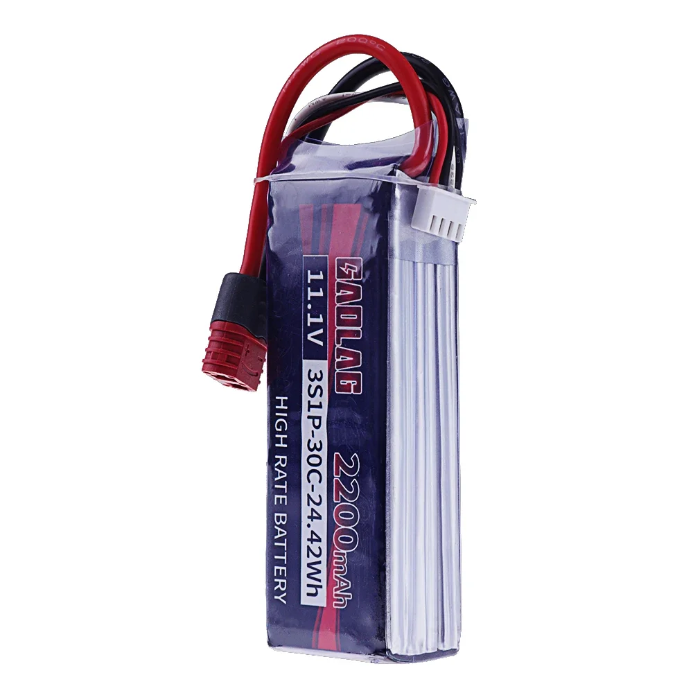 Batterie LiPo 3S 11.1V 2200mAh 30C pour Drone RC Hélicoptère