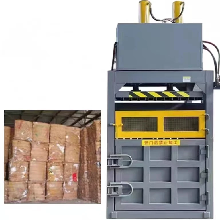 Waste Cloth Waste Compressor/Waste Paper Baler Of Garbage Station/Semi-automatic Vertical Hydraulic Baler