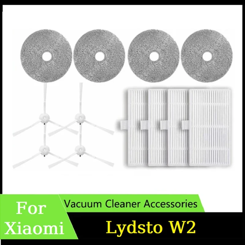 

Vacuum Cleaner Replacement Parts Accessories For Xiaomi Lydsto W2 Replacement Spare Parts Side Brush Filers Mop Rag Accessories