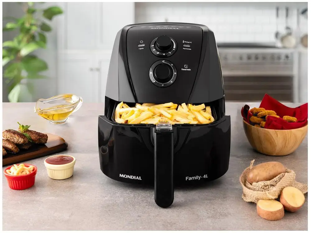 Fritadeira Elétrica sem Óleo/Air Fryer Mondial - 220V 3