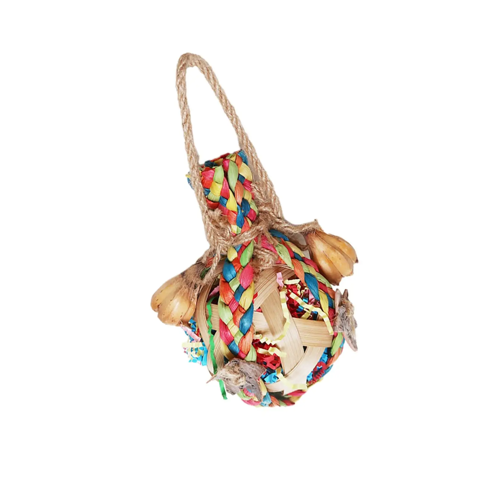 Large Parrot Toys Chew Toy Ball Cage Bite Hanging Training Bird Chewing Toy for Macaws Budgie Lovebird Finches Cockatoos 3