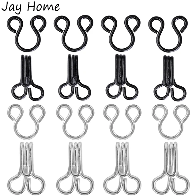 100 Sets Sewing Hook and Eye Latch 11.5-17mm Large Hooks and