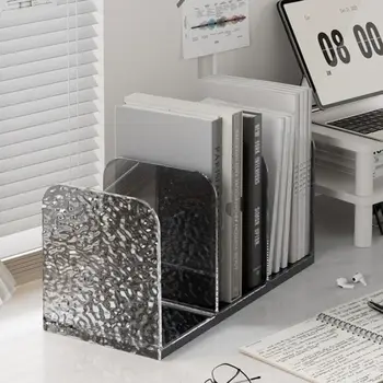 Organizzatore Libri da Scrivania a 4 Scomparti, Lusso e Semplicità, Divisorio per Libri, Scaffale Minimalista, Portaoggetti da Ufficio