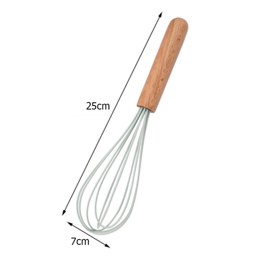 Description Picture 3 of item1Pcs Manual Egg Beater Stainless Steel Silicone Balloon Whisk Cream Mixer Stirring Mixing Whisking Balloon Coil Style Egg Tools