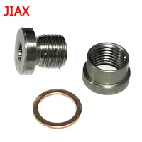 1set M12*1.25 Stainless steel S304 bung and nut kit for Exhaust oxygen sensor welding install, lambda sensor nut and plug 1