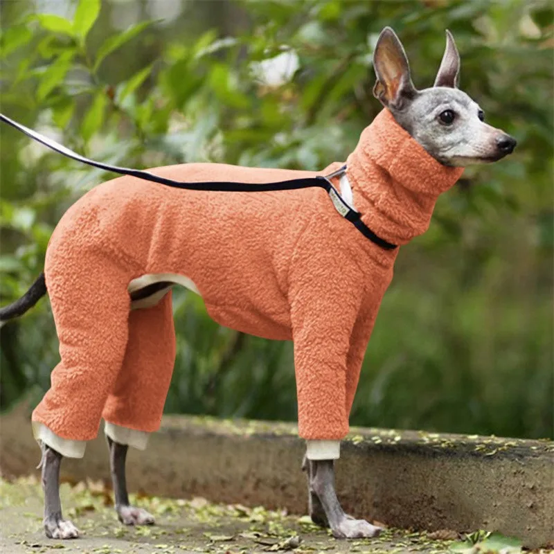 Suits Large Soft Puppy Clothes Loose Four Legged Thick Dogs High Greyhound Neck Warm Italian Winter Onesies For Dogs Clothes