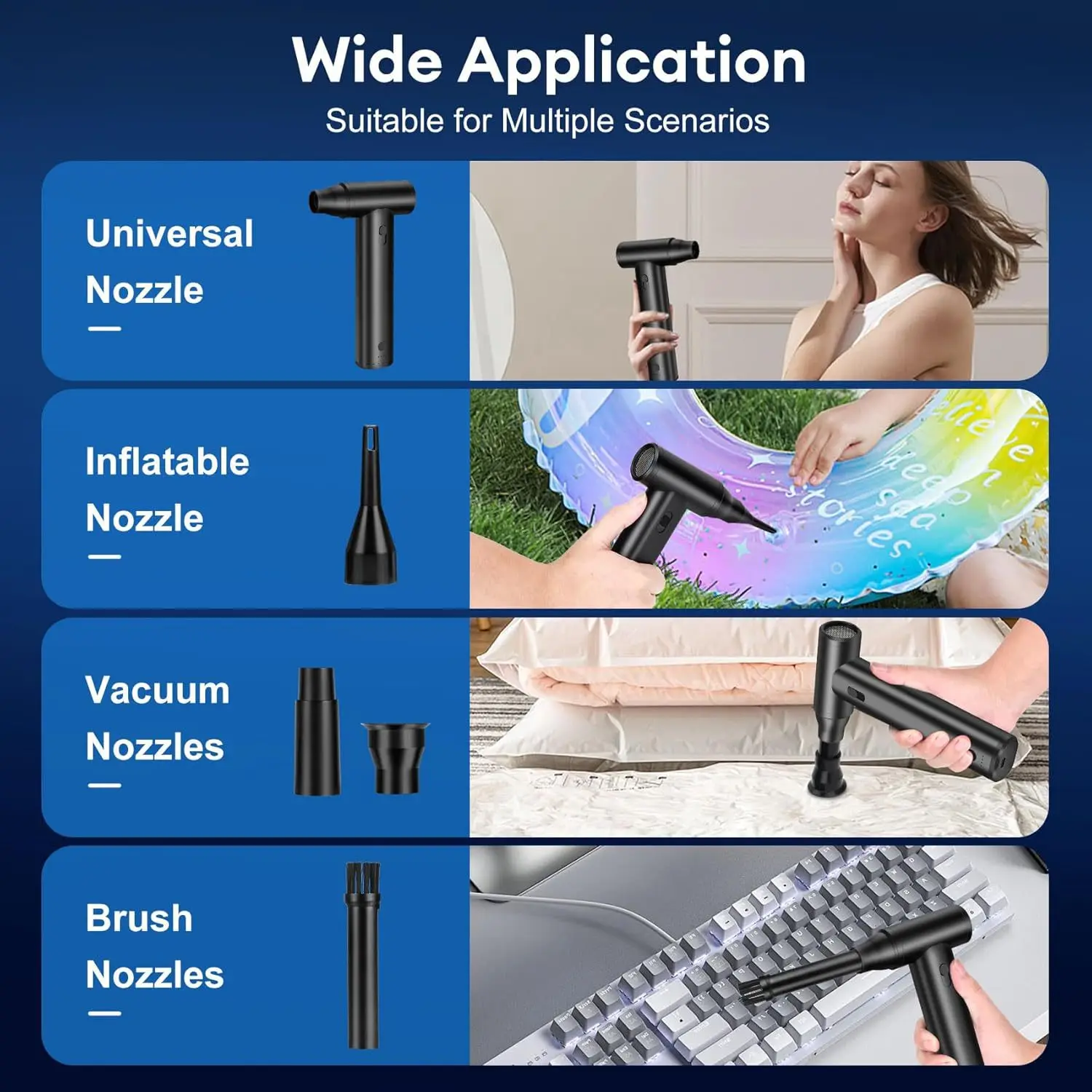 Portable Handheld Wireless Violent Fans Electric Air Duster Cordless Compressed Violent Turbo Fan handheld fan electric air duster Home Cleaning Tools 120000 RPM