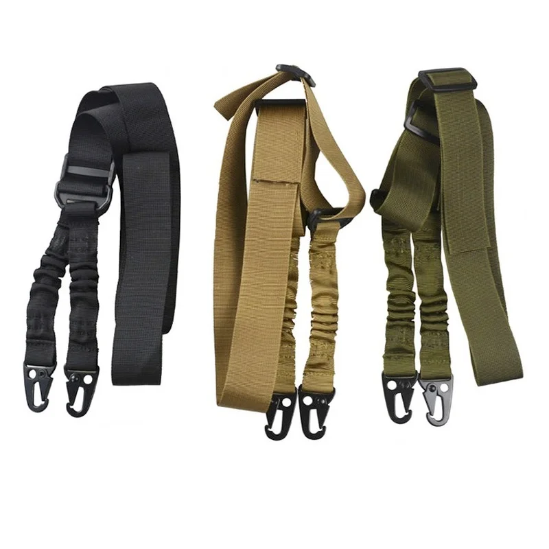 

Nylon Adjustable Tactical Single Point Shoulder Strap Bungee Air Rifle Airsoft Gun Sling Hunting Strap Shooting Accessories