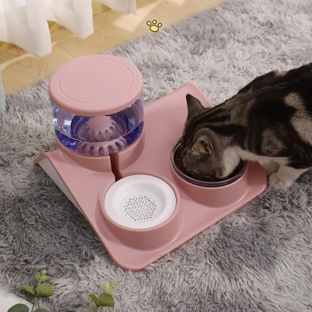 

Pet Feeder Automatic 2-in-1 Design Pet Water Dispenser Convenient Cat Dog Food Feeder And Water Dispenser Pet Supplies