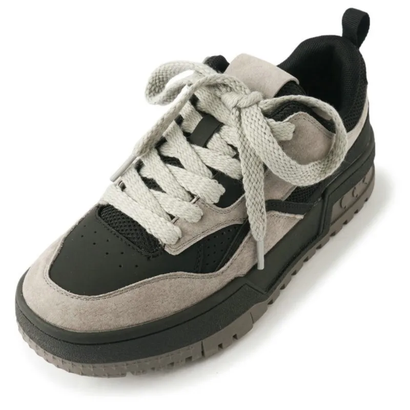 

2024 Mixed Colors Cow Suede Leather Four Season Platform New Women Sneakers Casual Med Heel Lace-Up Shoes Woman Size 35-40