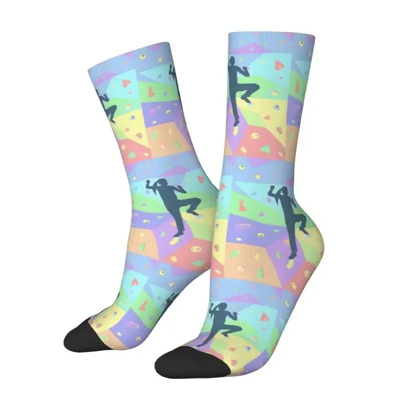 

Funny Printing Bouldering Rock Climbing Wall Socks For Men Women Stretch Summer Autumn Winter Climber Gift Crew Socks