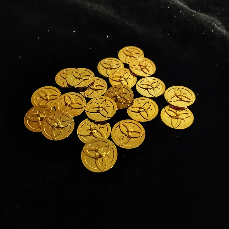 Commemorative coin 10-30Pcs Genshin Impact Mora Metal Zinc Alloy Gold Coins Game Coins Collection Morax Cosplay Props Accessories