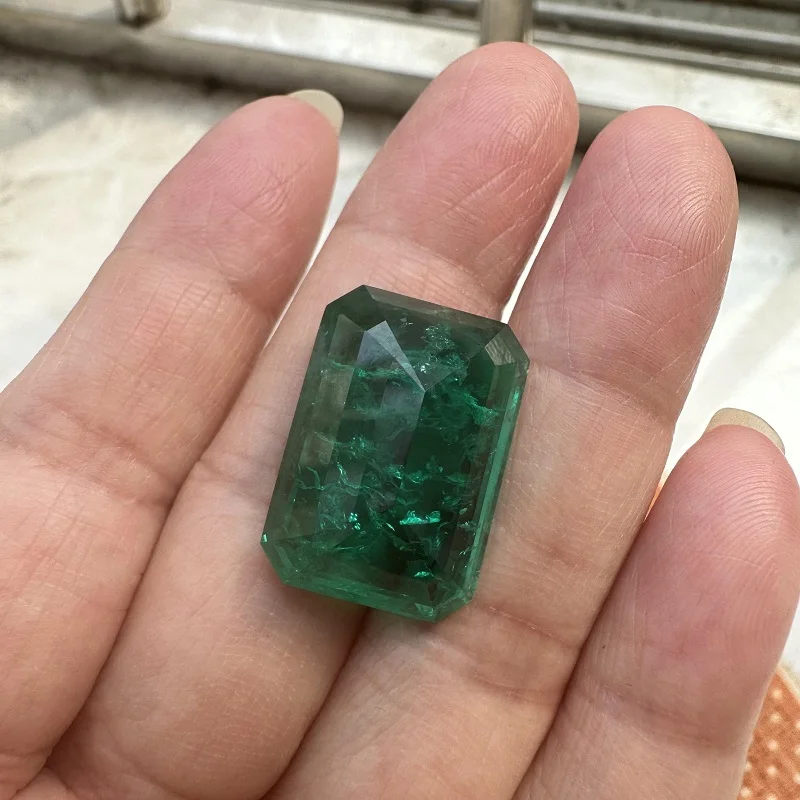 Pirmiana Top Quality 22.68ct Lab Grown Emerald Hydrothemal Method Labemeralds Nice Inclushions Like Natural Gems