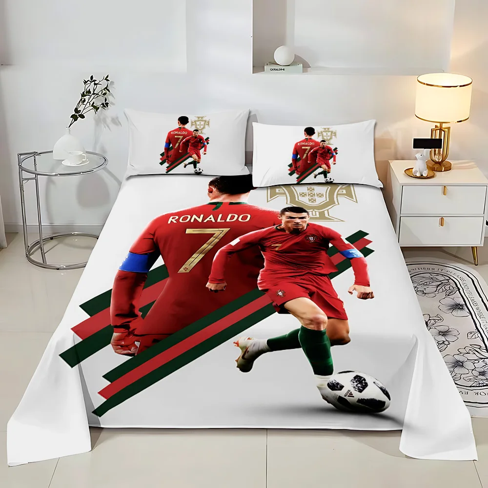 Football CR7 R-Ronaldos Bedding Set Adult Children Bed Sheet With Pillowcase Droop Full Encirclement Mattress Cover Four Seasons 2