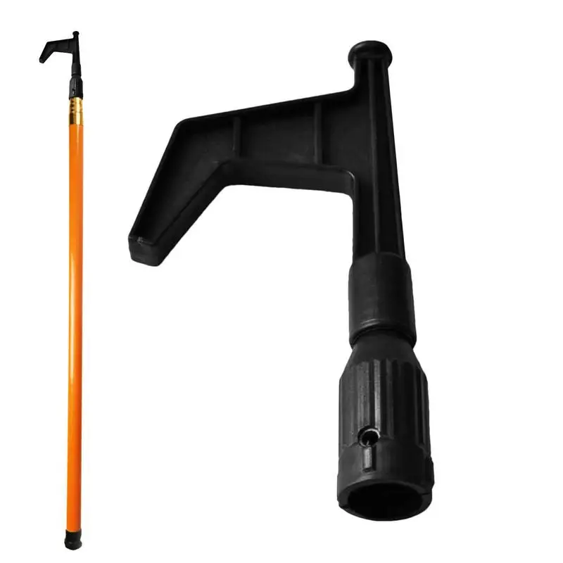 선상낚시대 SUP 에어 펌프 어댑터: 보드 패들 보드와 낚시 보트용 고무 카약 밸브 컨버터, 서핑 노즐 11 계류용 보트 후크 헤드 탑, 해양 요트 낚시 카약 나일론 보트 후크 교체, 블랙 보트 도킹 액세서리