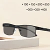 Titanium Alloy Reading Glasses Men Business Photochromic Hyperopia Eyeglasses with Diopter To +4.0 Simple Presbyopia Eyewear 1