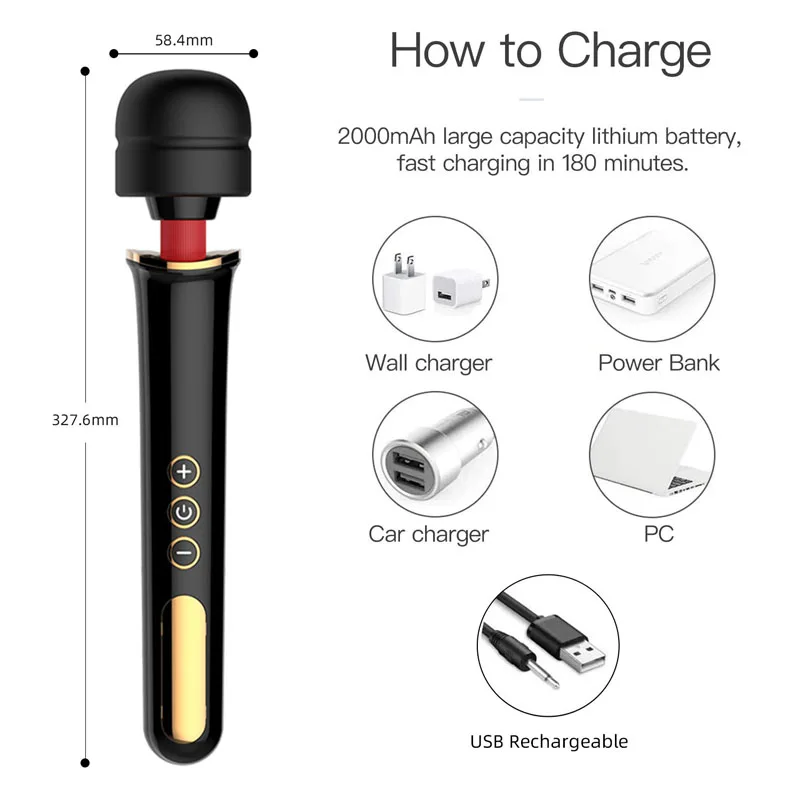 Female Masturbator 10 Speeds Powerful Dildo Vibrator Av Massager Wand G Spot Clitoris Stimulator Nipple Teasing Adult Sex Toys 1