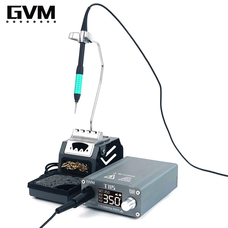

GVM T115 Intelligent Constant Temperature Welding Station With C115 Handle Soldering Station Phone Motherboard PCB Repair Tools