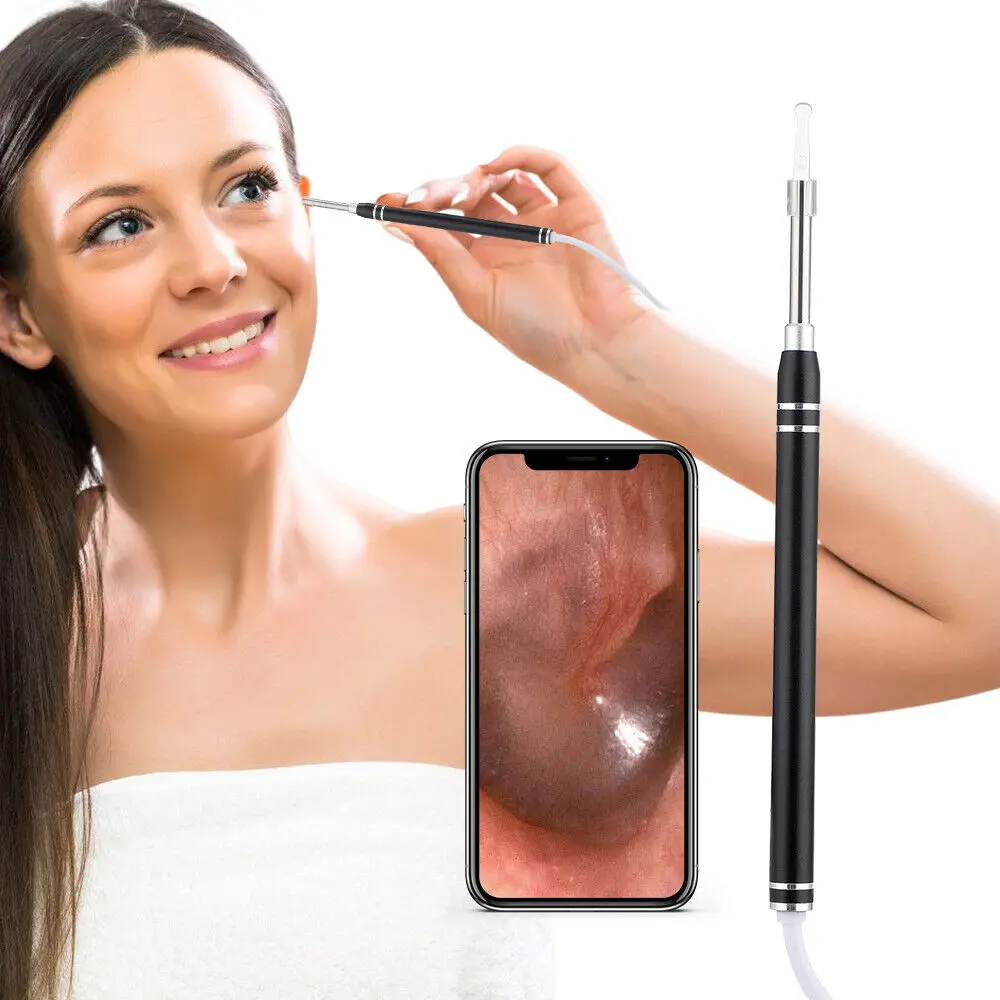 PVC Ear Endoscope Set with HD Camera and LED Light for Ear Wax Removal