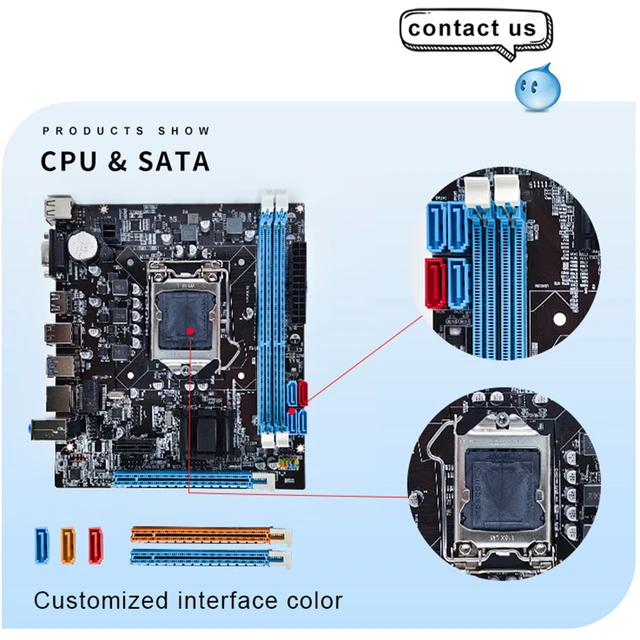 Carte mère d'ordinateur, Carte mère DDR3 Interface multimédia HD Double  Canal pour PC pour Ordinateur de Bureau