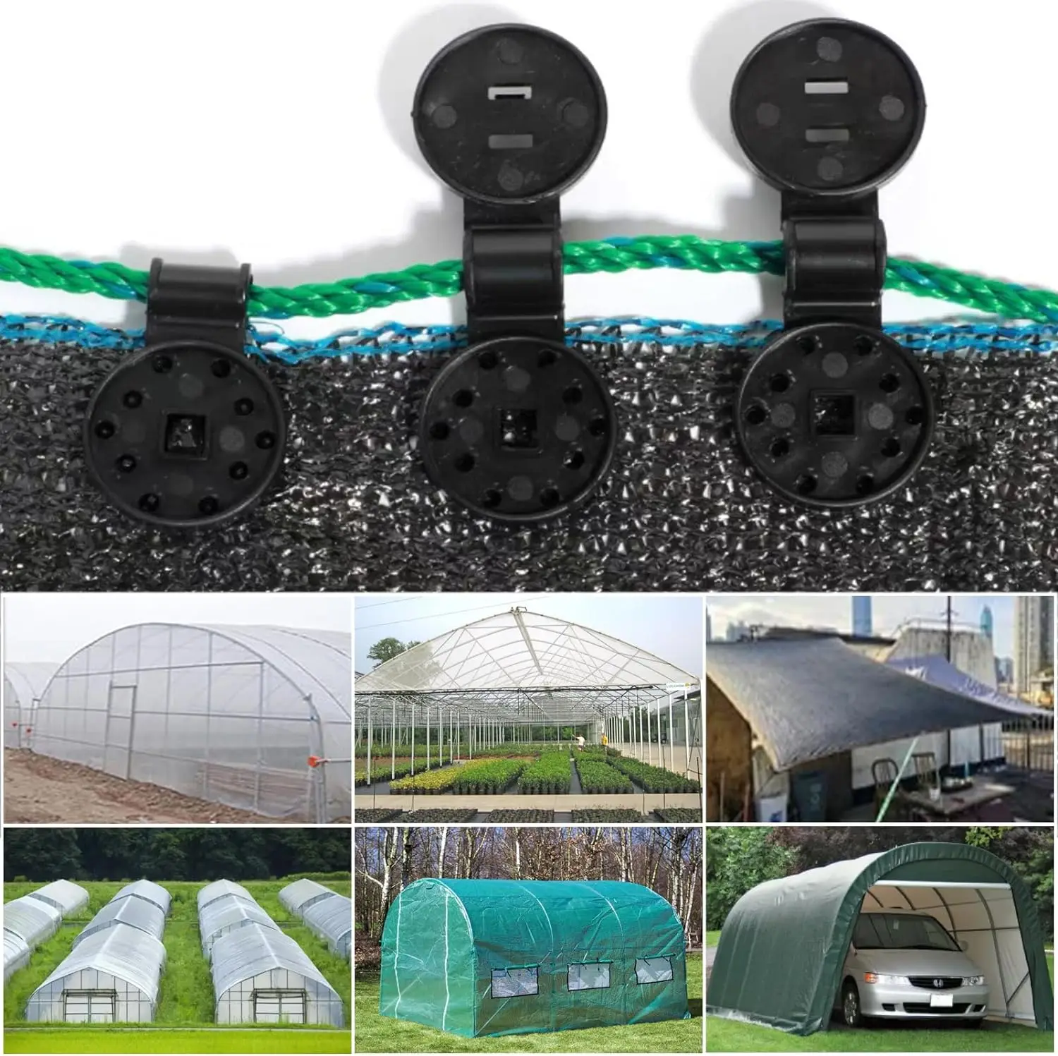 50Pcs Shade Cloth Clips Shade Fabric Clamps Grommets For Net Mesh Cover Sunblock Fabric In Garden Backyard Greenhouse Fixer
