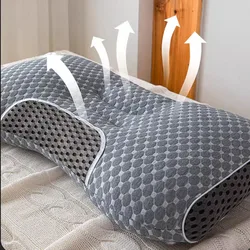 Luxury Orthopedic Neck Pillow with Washable Core and High Elasticity for Superior Comfort (Low pillow  1pcs)