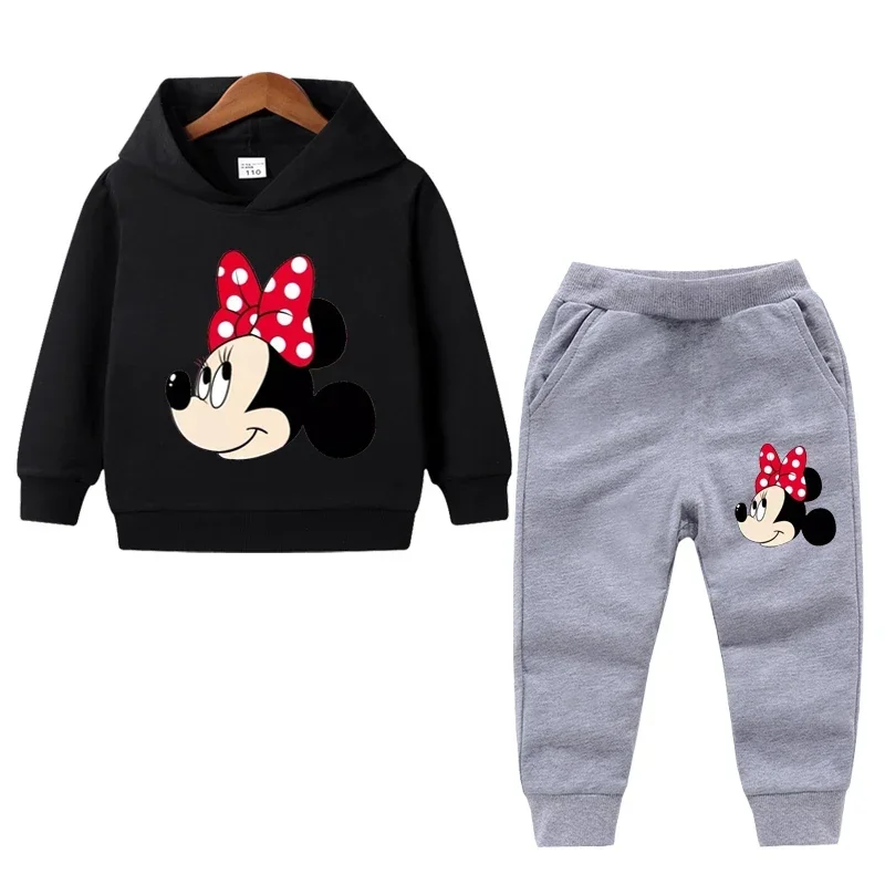 thumbnail image 1 of Traje de primavera y otoño para niñas de Disney, ropa para niñas pequeñas, sudaderas con capucha y pantalones deportivos, conjuntos de 2 piezas, chándal de moda para niños pequeños, 1 of 5