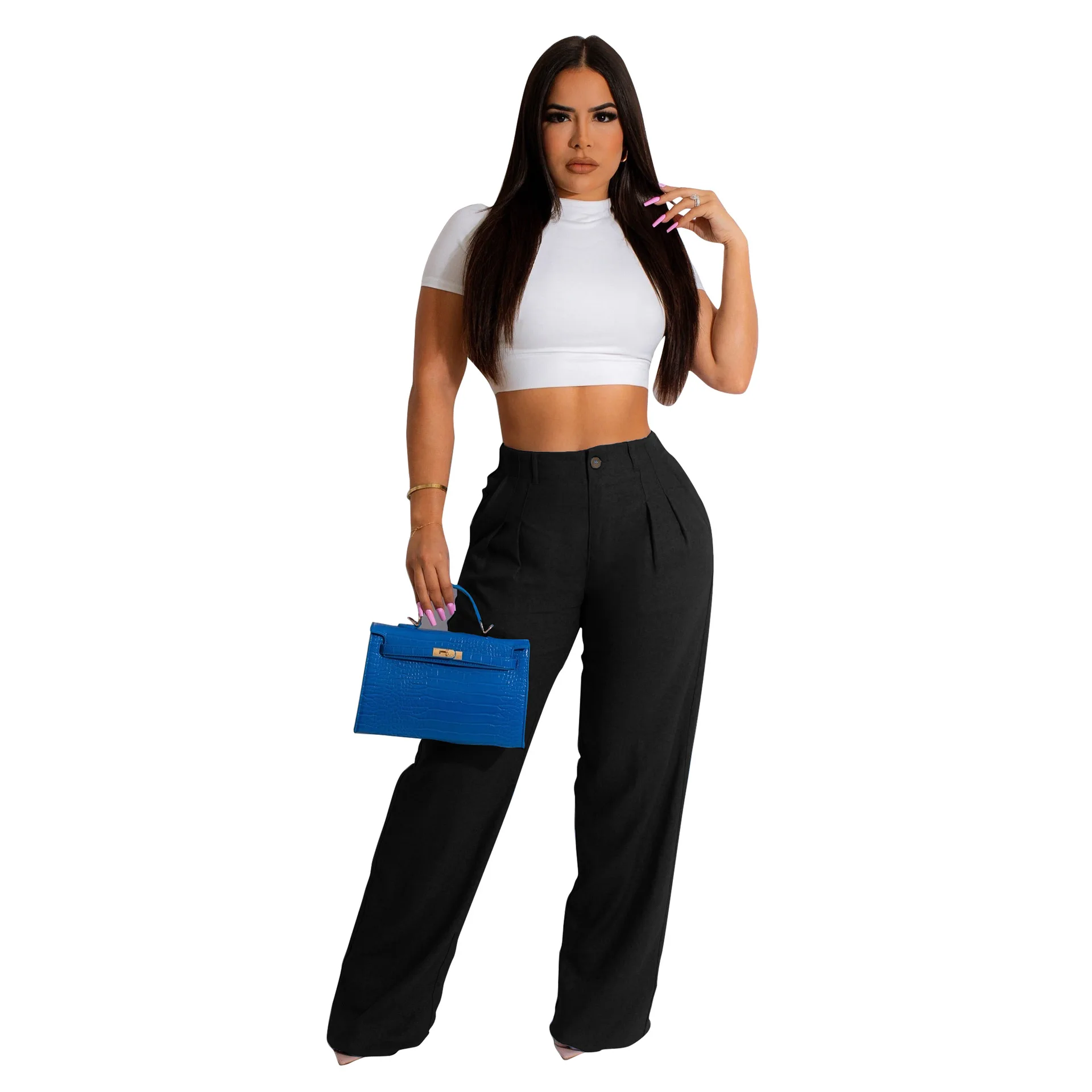 Women's 2023 Summer Fashion Linen Cotton Casual Pants Breathable Solid Color Pocket Straight Leg Pants Streetwear