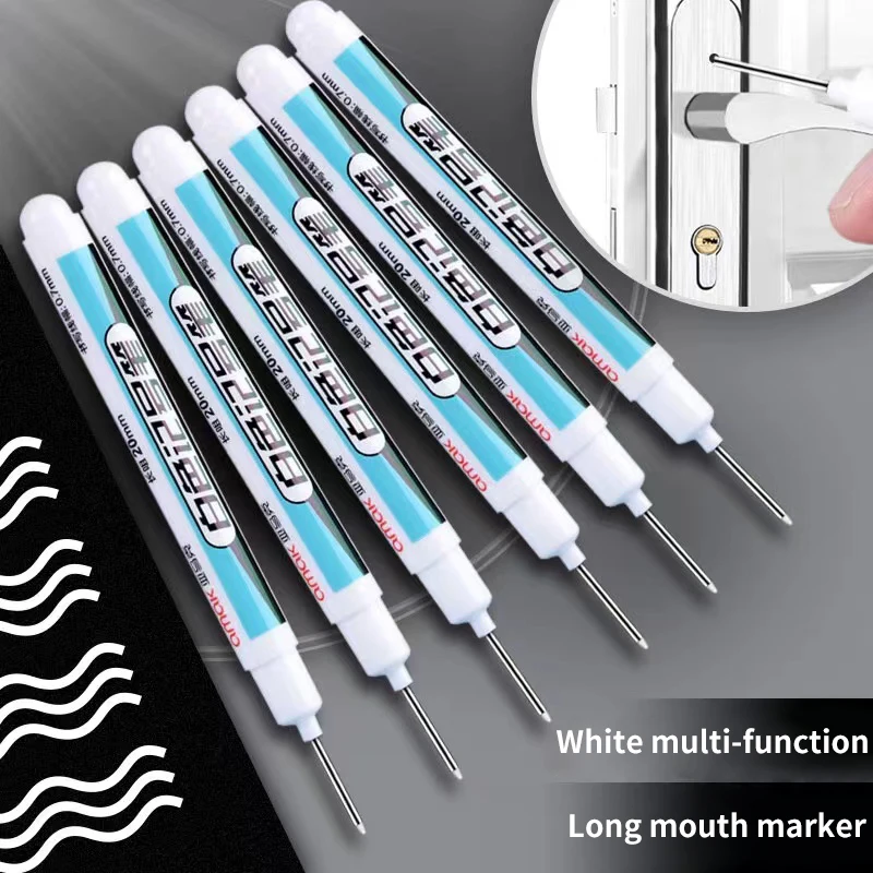 3pcs White Permanent Paint Pen Set For Wood Rock Plastic Leather