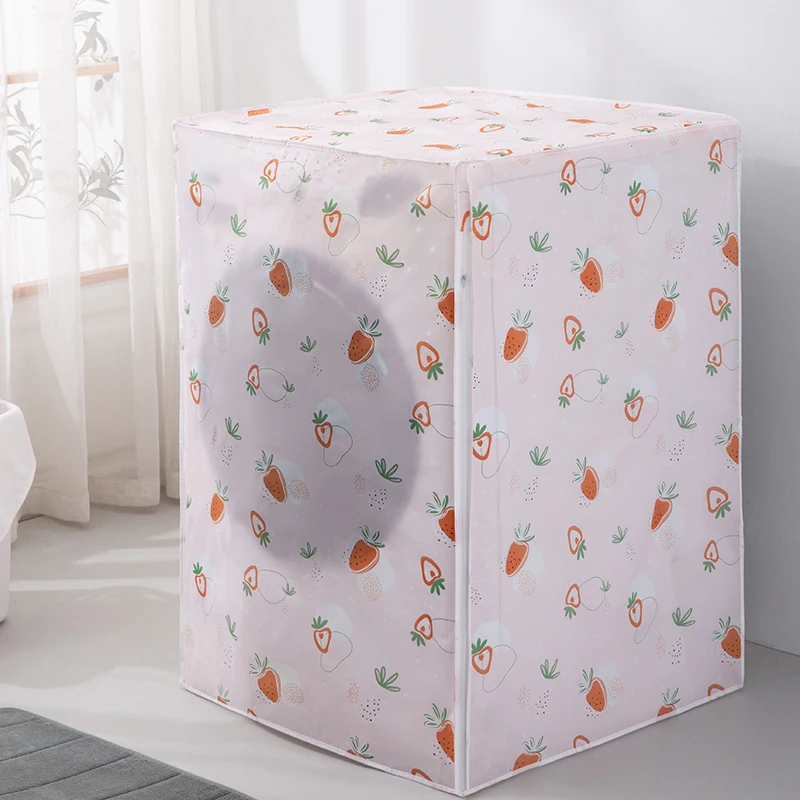 Description Picture 3 of itemDrum Washing Machine Dust Cover Cute Cartoon Print Transparent Waterproof Covers Household Dust Cloth For Washing Machine New