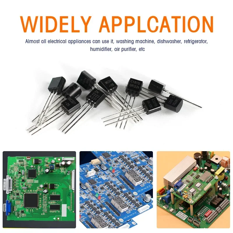 50/100/200PCS TO-92 Transistor Assorted Kit 2N2222 2N2907 2N3906 2N5401 2N5551 A1015 BC327 BC337 BC548 BC549 C1815 S8050 PNP NPN