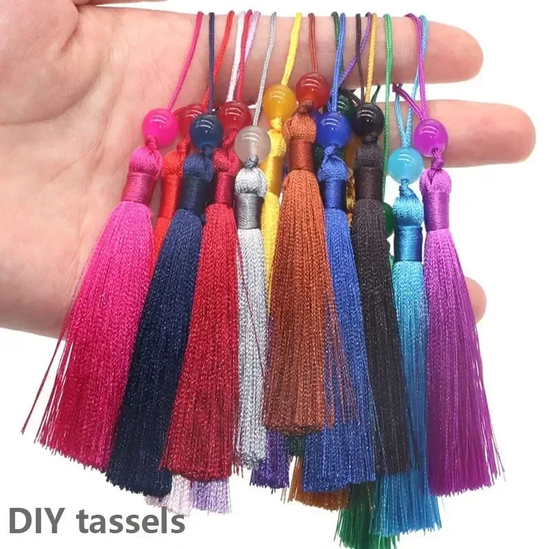 210Pcs7cmTasselsHandmadeSoftCraftTasselsMiniBeadedTasselsfor
