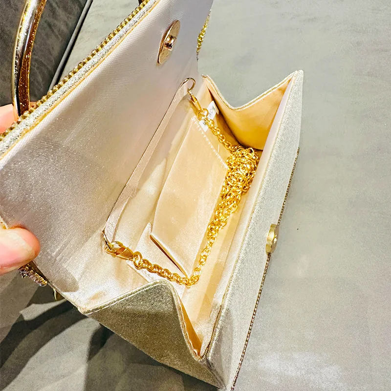 JIOMAY Women Brand Luxury Bag New Trend Stand Tote Bag Purse With Multi Compartments Crystal Bags Banquet Shoulder Bag Y2K Purse