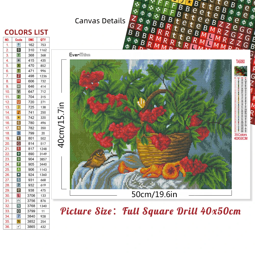Diamond Painting Landscape Embroidery Flower Scenery Full Square Round Mosaic Beaded