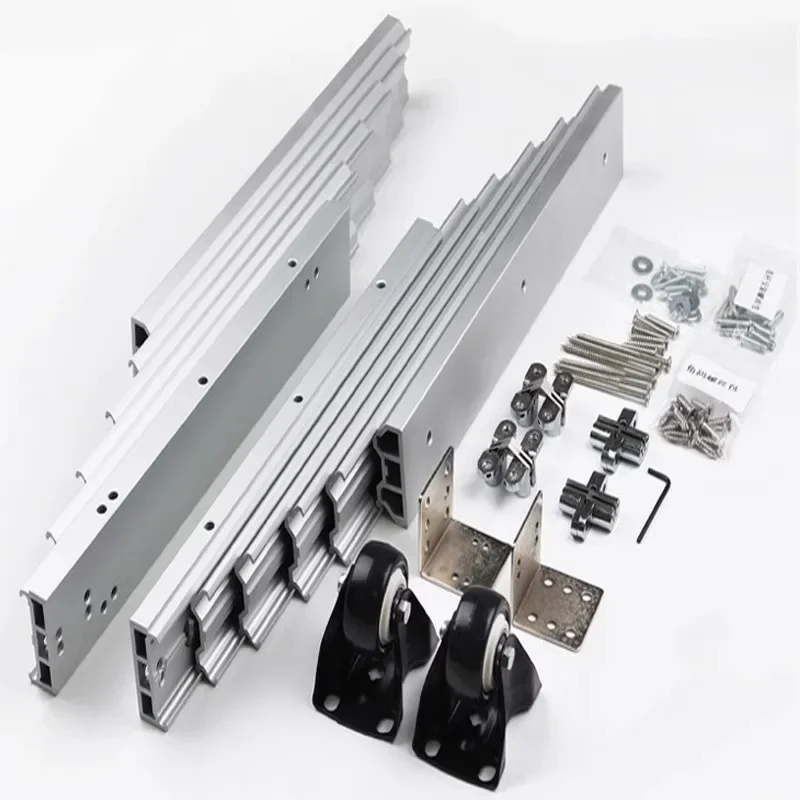 hidden-cabinets-multi-section-aluminum-alloy-flat-push-book-table-bar-telescopic-guide-rail-folding-ball-slide-rail-hardware