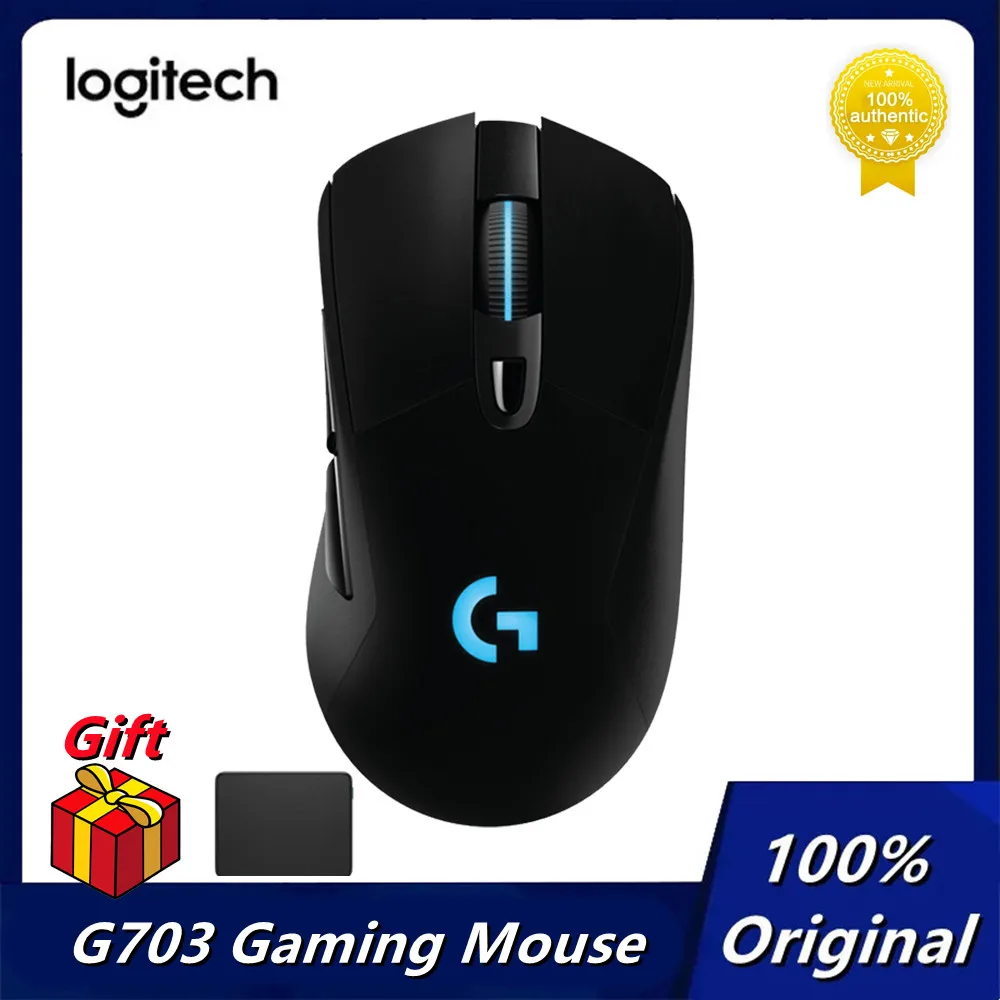 

Logitech G703 HERO Lightspeed Wireless Gaming Mouse Hero 25K Sensor LPOWERPLAY Compatible For Windows Mac OS Chrome OS Original