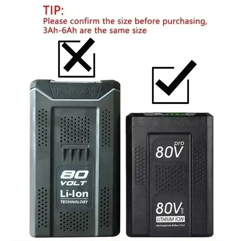 Tecmana 80V 3000mAh Ersatz Akku Für Greenworks GBA80200 GBA80250