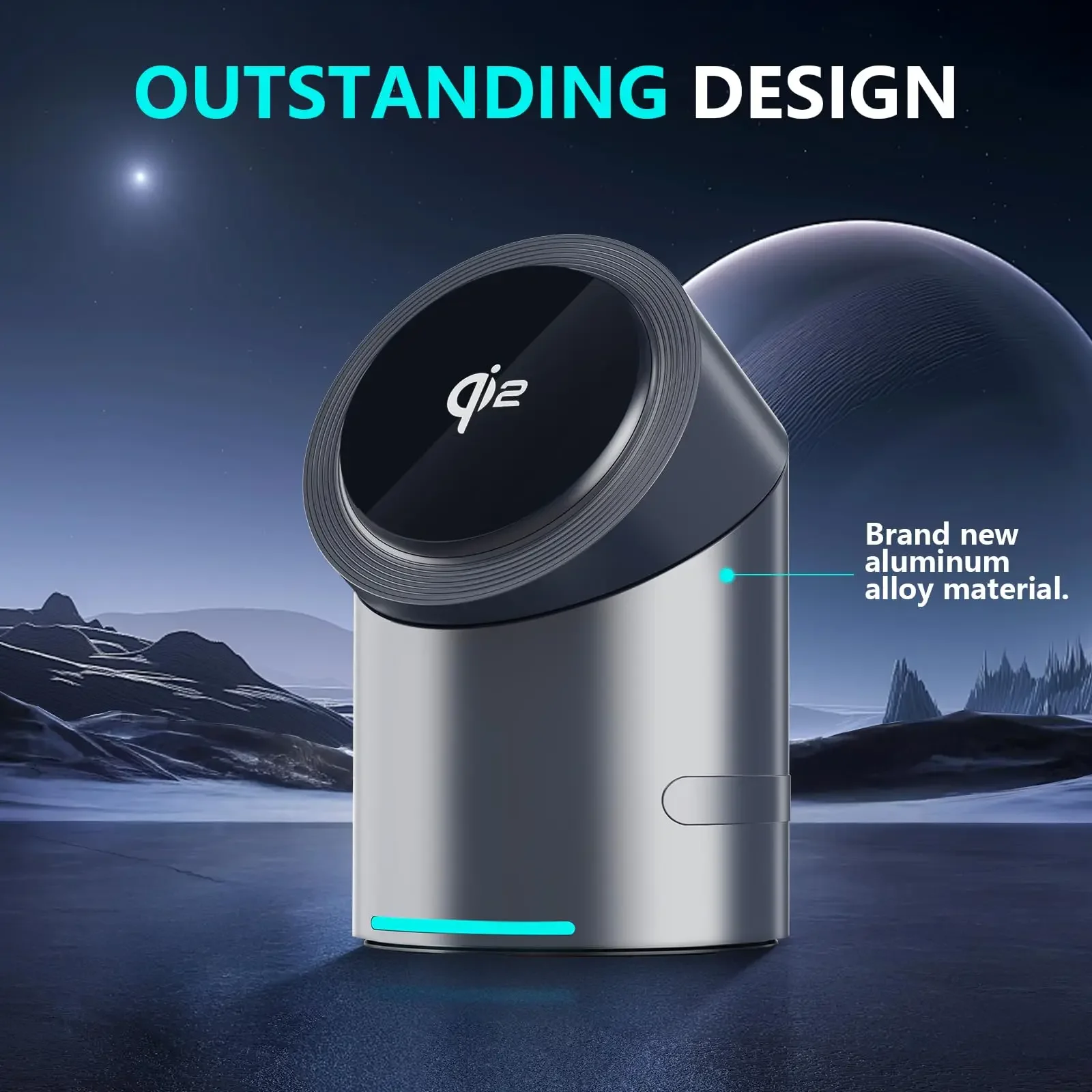 Wireless Charger Qi2 3 in 1 Magnetic Auto Rotation Metal Body for IPhone 16 15 14 13 12 & Apple Watch&Airpods