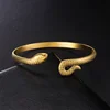 Snake Bangles for Women Men Luxury Stainless Steel Animal Snake Cuff Bracelets Adjustable Gothic Party Jewelry Gift Accessories 1
