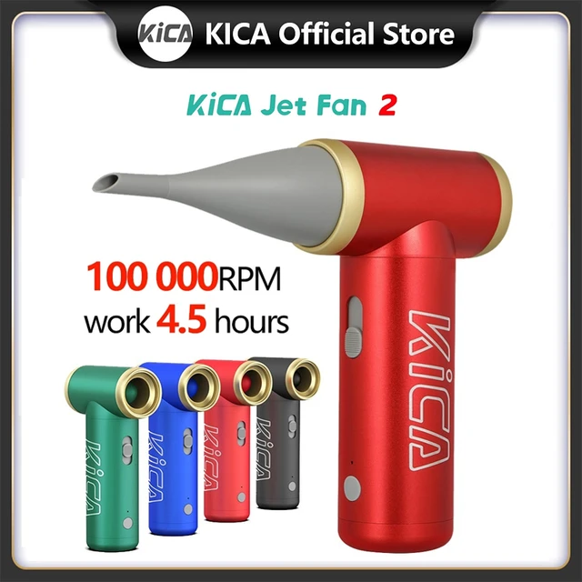 KICA Jetfan 2 Compressed Air Duster Electric Air Dust Blower Portable Cordless Computer Keyboard Cleaner for PC Car 100000RPM 1